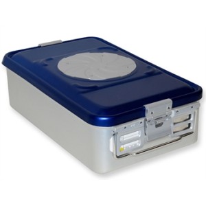 CONTAINER CON VALVOLA medio h 135 mm - blu forato