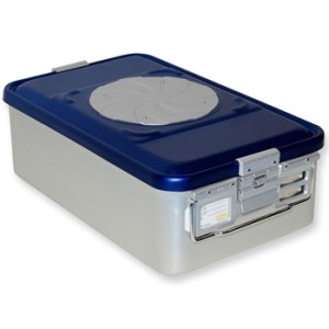 CONTAINER CON VALVOLA medio h 150 mm - blu forato