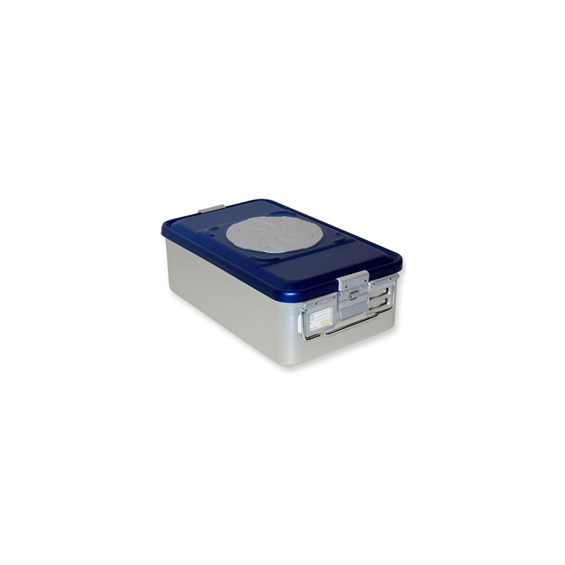 CONTAINER CON VALVOLA medio h 150 mm - blu forato