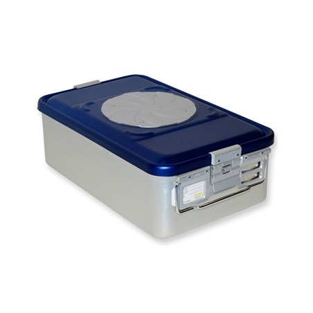 CONTAINER CON VALVOLA medio h 150 mm - blu forato
