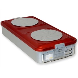 CONTAINER CON VALVOLA grande h 100 mm - rosso