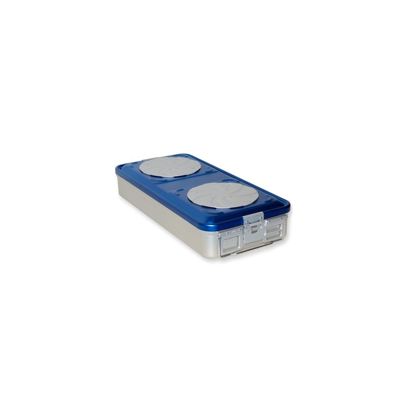 CONTAINER CON VALVOLA grande h 100 mm - blu forato