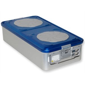 CONTAINER CON VALVOLA grande h 135 mm - blu forato