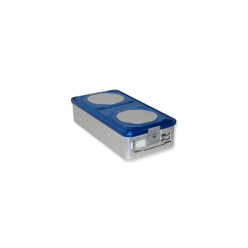 CONTAINER CON VALVOLA grande h 135 mm - blu forato