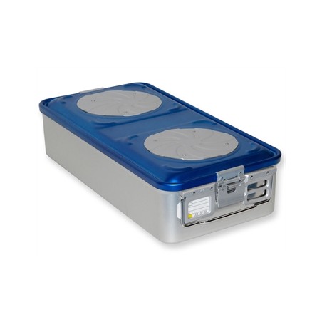 CONTAINER CON VALVOLA grande h 135 mm - blu forato