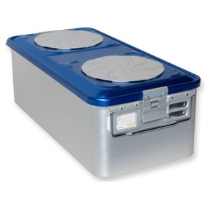 CONTAINER CON VALVOLA grande h 200 mm - blu forato