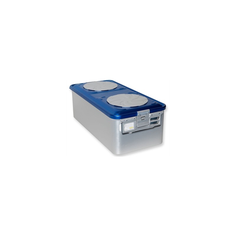 CONTAINER CON VALVOLA grande h 200 mm - blu forato