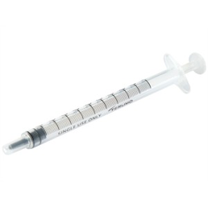 SIRINGHE SENZA AGO TERUMO 1 ml Tubercolina - Luer Slip concentrico - MDSS01SE - sterili