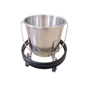 SECCHIO INOX CON RUOTE 12 l
