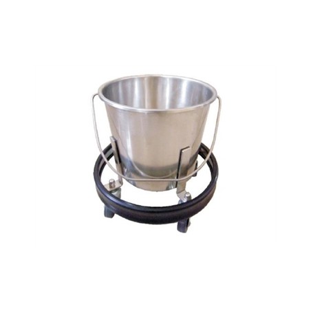 SECCHIO INOX CON RUOTE 12 l
