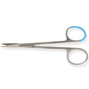 FORBICI IRIS STERILI punte acute - rette - 11,5 cm