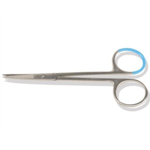 FORBICI IRIS STERILI punte acute - curve - 11,5 cm