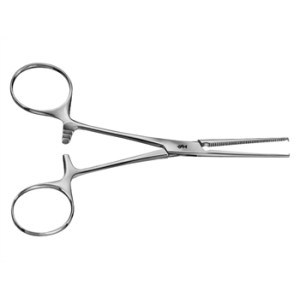 PINZA EMOSTATICA KOCHER AESCULAP - retta - denti 1x2 - 14 cm - BH614R