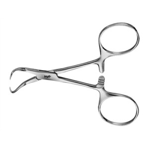 PINZA FISSATELI BACKHAUS AESCULAP - curva - punte acute - 11 cm - BF432R