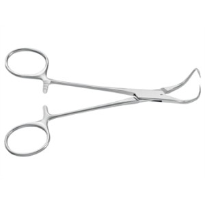 PINZA FISSATELI BACKHAUS AESCULAP - curva - punte acute - 13,5 cm - BF433R