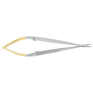 PORTA-AGHI CASTROVIEJO DUROGRIP AESCULAP IN CT - retto - 0,2/14,5 cm - BM002R