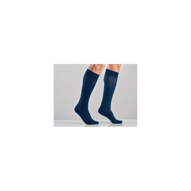 GAMBALETTO COTONE UNISEX - M - forte compressione - blu