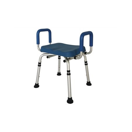 SGABELLO DA DOCCIA PU con braccioli