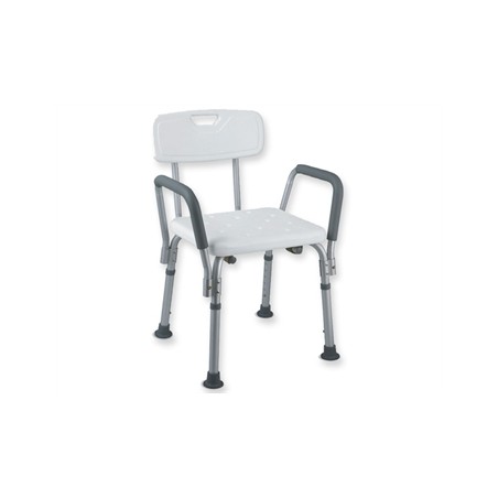 SEDIA DA DOCCIA con schienale e braccioli - portata 100 kg