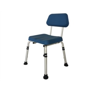 SEDIA DA DOCCIA con schienale e sedile in PU - portata 136 kg