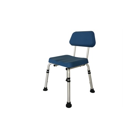 SEDIA DA DOCCIA con schienale e sedile in PU - portata 136 kg