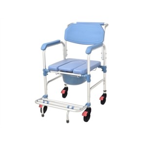 SEDIA A ROTELLE COMODA BLU