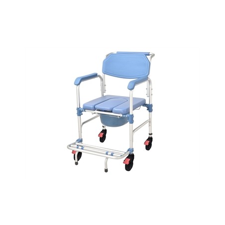 SEDIA A ROTELLE COMODA BLU