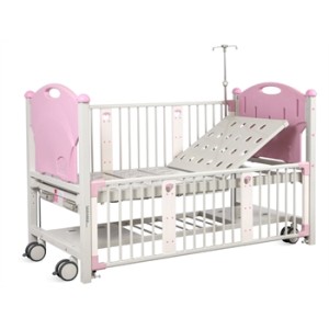 LETTINO PEDIATRICO - 2 manovelle - rosa