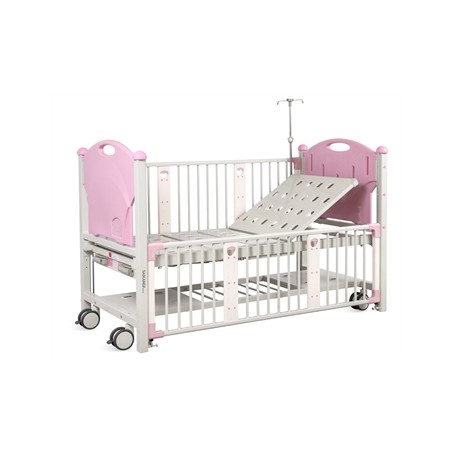 LETTINO PEDIATRICO - 2 manovelle - rosa