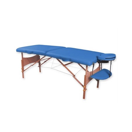 LETTINO DA MASSAGGIO IN LEGNO a 2 SEZIONI - blu