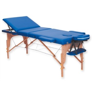 LETTINO DA MASSAGGIO IN LEGNO a 3 SEZIONI - blu