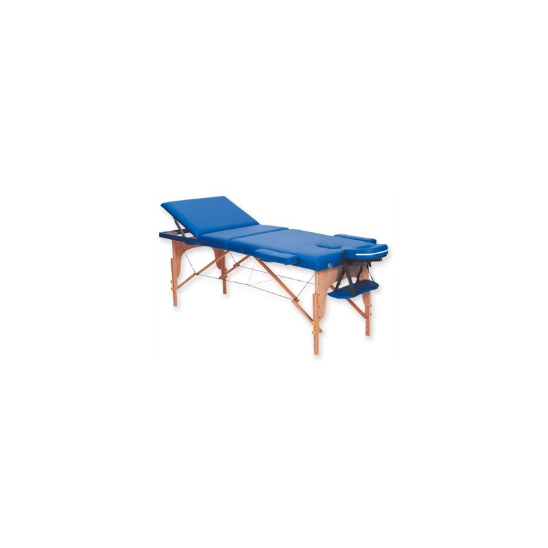 LETTINO DA MASSAGGIO IN LEGNO a 3 SEZIONI - blu