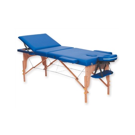 LETTINO DA MASSAGGIO IN LEGNO a 3 SEZIONI - blu