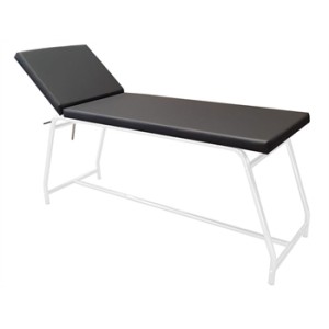 LETTINO DA VISITA - portata 120 kg, verniciato bianco - materasso nero