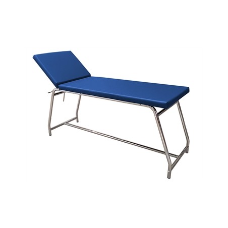 LETTINO DA VISITA - portata 120 kg, cromato - materasso blu