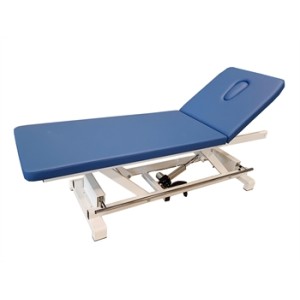 LETTINO DA VISITA ELETTRICO AD ALTEZZA REGOLABILE con barra perimetrale - blu