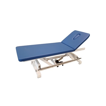 LETTINO DA VISITA ELETTRICO AD ALTEZZA REGOLABILE con barra perimetrale - blu