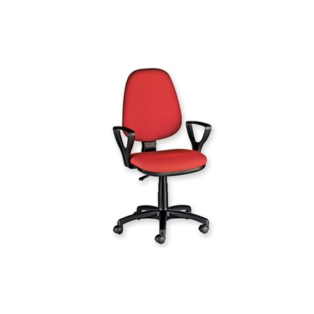 SEDIA CUNEO CON BRACCIOLI - tessuto - rosso