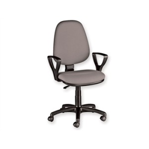 SEDIA CUNEO CON BRACCIOLI - tessuto - grigio