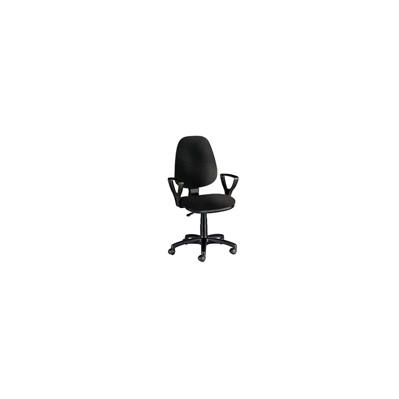 SEDIA CUNEO CON BRACCIOLI - similpelle - nero