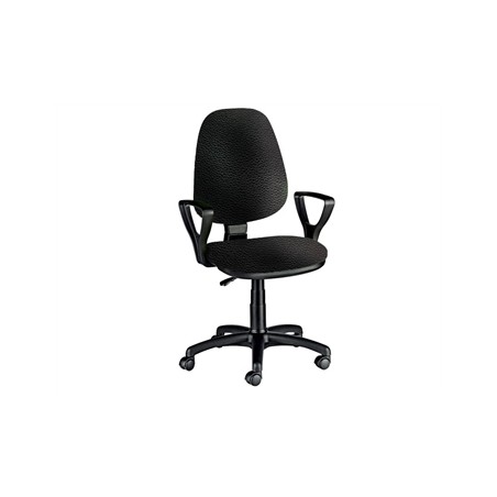 SEDIA CUNEO CON BRACCIOLI - similpelle - nero