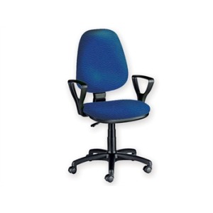 SEDIA CUNEO CON BRACCIOLI - similpelle - blu