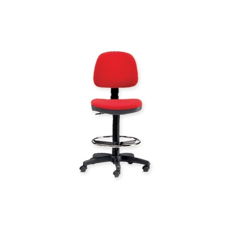 SGABELLO con schienale ed anello - rosso