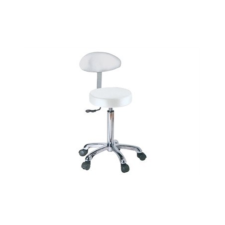 SGABELLO con schienale - bianco