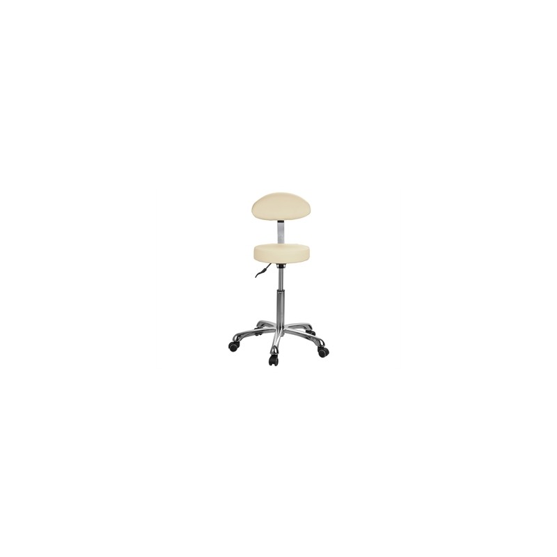 SGABELLO con schienale - beige chiaro