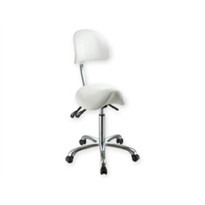 SGABELLO ERGO con schienale - bianco