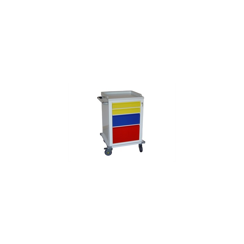 CARRELLO MODULARE verniciato - 2+1+1 cassetti