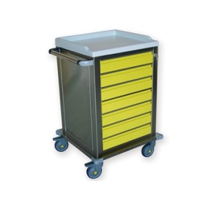 CARRELLO MODULARE INOX - 7 cassetti