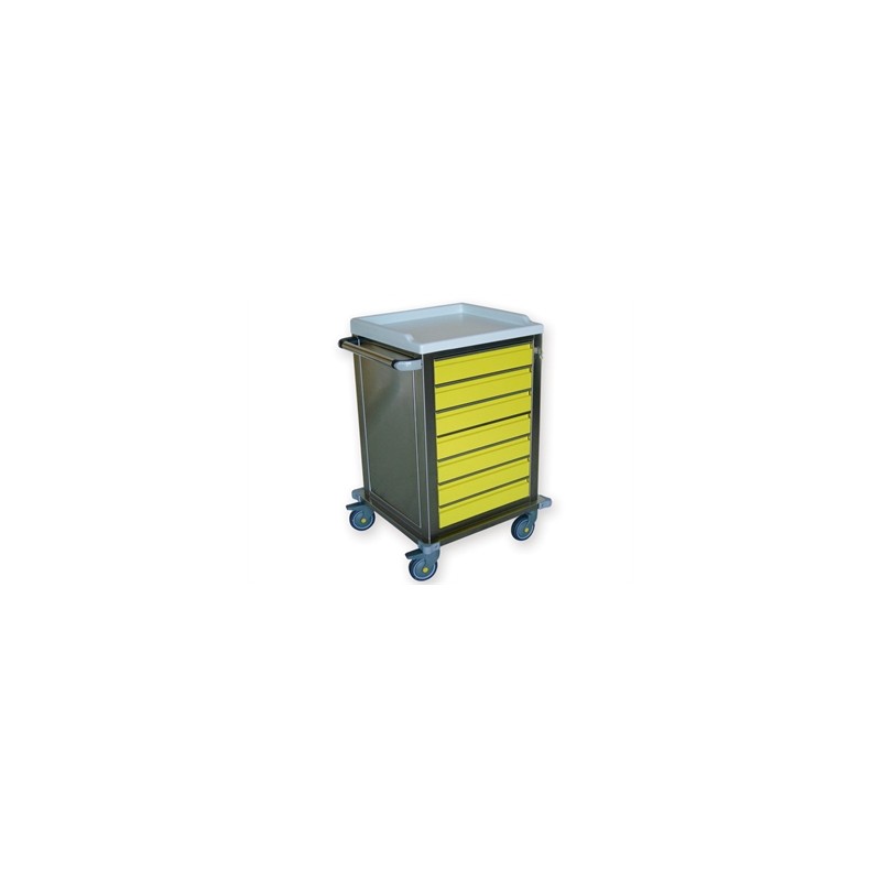 CARRELLO MODULARE INOX - 7 cassetti