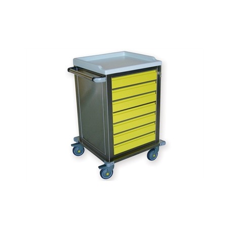 CARRELLO MODULARE INOX - 7 cassetti